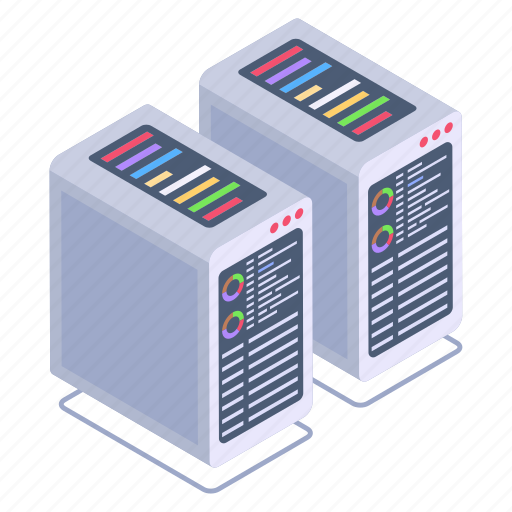 Database, servers, server racks, databank, datacenter icon - Download on Iconfinder