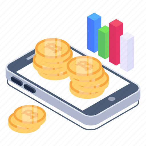 Bitcoin banking, financial app, mobile money, mobile business, blockchain analytics app icon - Download on Iconfinder