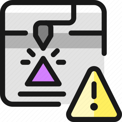 3d, print, warning icon - Download on Iconfinder