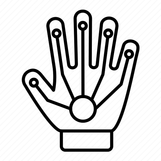 Wired glove, cyber, virtual, vr, gloves icon - Download on Iconfinder