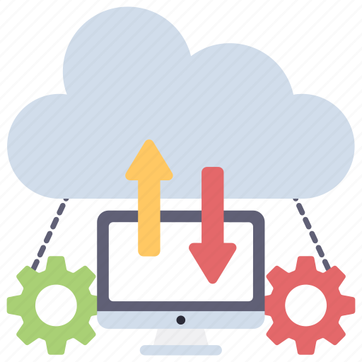 Cloud data transmission, cloud setting, cloud management, cloud administrator, cloud data transfer icon - Download on Iconfinder