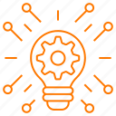 lamp, idea, light, innovation, gear, iot, technology
