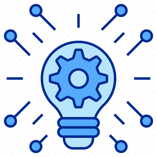 Lamp, idea, light, innovation, gear, iot, technology icon - Download on Iconfinder