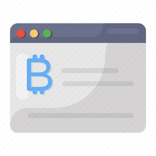 Bitcoin, bitcoin account, bitcoin login, bitcoin webpage, bitcoin website, online cryptocurrency, website icon - Download on Iconfinder