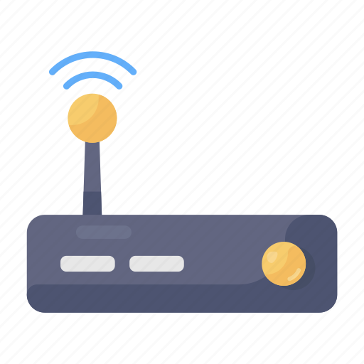 Broadband modem, internet device, modem, network router, wifi, wifi router, wireless router icon - Download on Iconfinder