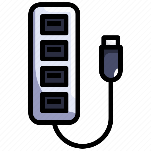 Technology, devices, usb, hub, computer, hardware, electronics icon - Download on Iconfinder