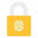 fingerprint lock, thumbprint lock, padlock, lock, biometry 