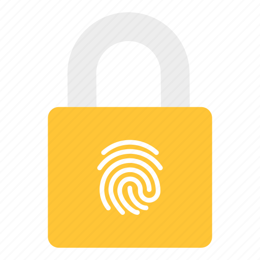 Fingerprint lock, thumbprint lock, padlock, lock, biometry icon - Download on Iconfinder