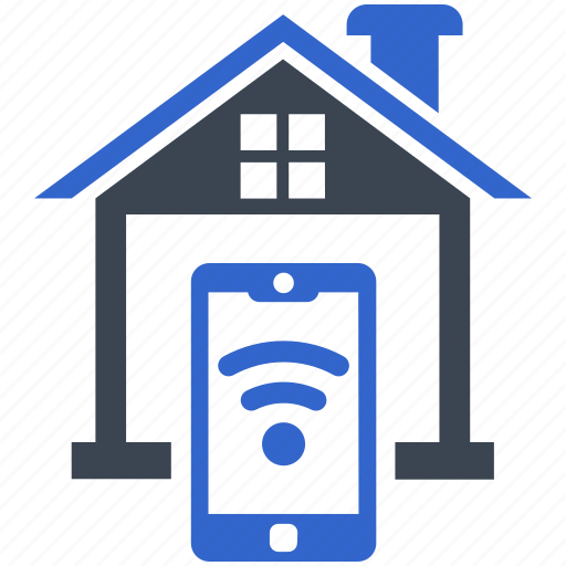 Home, house, smart, wifi, mobile, smart building icon - Download on Iconfinder