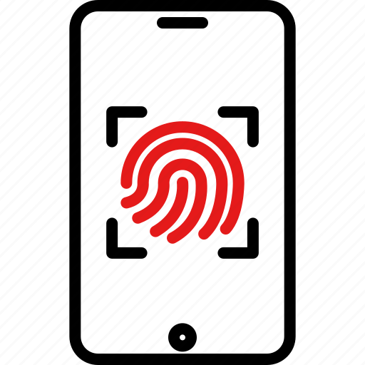 Fingerprint, phone, mobile, smartphone, fingerprint scan, communication, technology icon - Download on Iconfinder