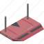 internet, isometric, router, signal, technology 