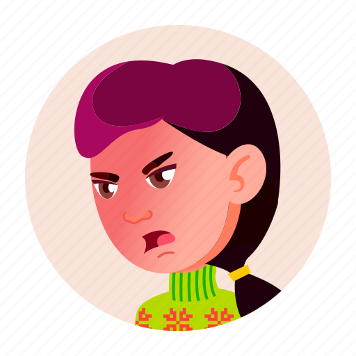 Avatar, emotion, expression, face, girl, people, teen icon - Download on Iconfinder