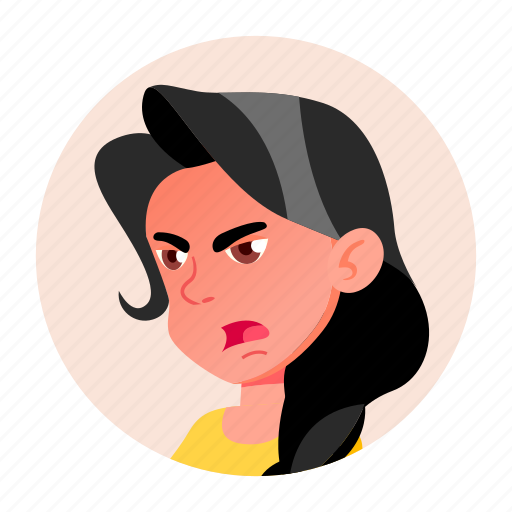 Avatar, emotion, expression, face, girl, teen icon - Download on Iconfinder