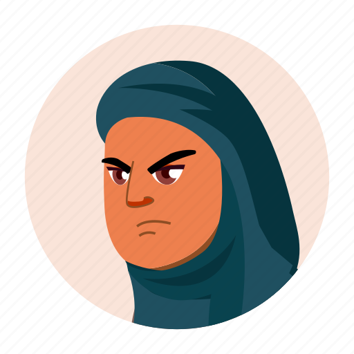 Arab, avatar, emotion, expression, girl, teen, university icon - Download on Iconfinder