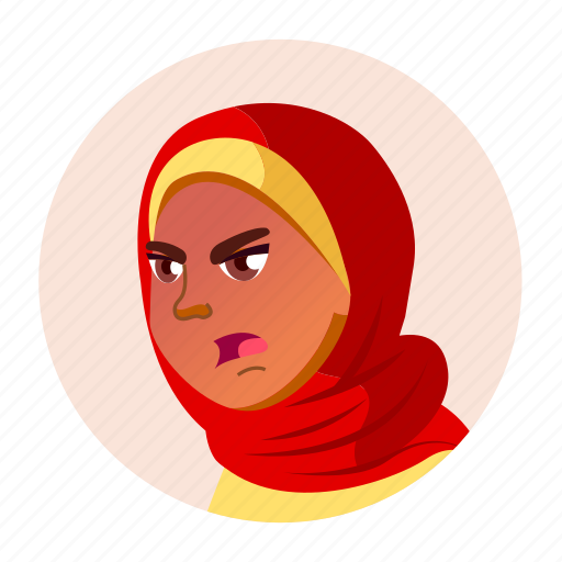 Arab, avatar, emotion, expression, girl, teen, university icon - Download on Iconfinder