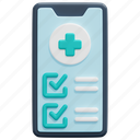 health, check, smartphone, checking, consult, information, data, 3d 