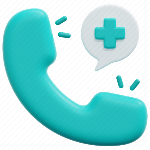 Consultation, phone, call, medical, communication, advisor, 3d 3D illustration - Download on Iconfinder