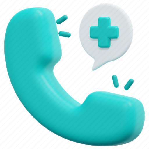 Consultation, phone, call, medical, communication, advisor, 3d 3D illustration - Download on Iconfinder