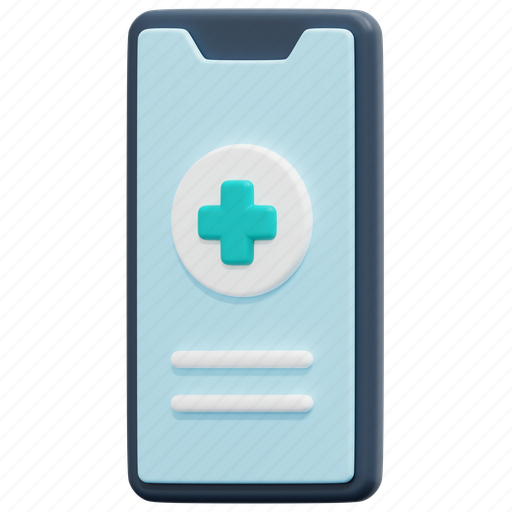 Medical, app, telemedicine, mobile, phone, smartphone, online 3D illustration - Download on Iconfinder