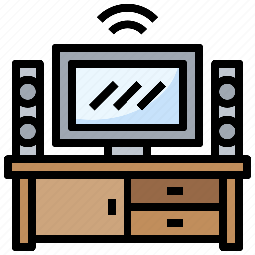 Cabinet, electronics, set, table, television, tv icon - Download on Iconfinder