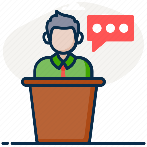 Classroom lecture, lecturer, orator, presentation, speech icon - Download on Iconfinder