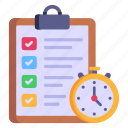 task time, testing time, timeframe, project deadline, testing duration