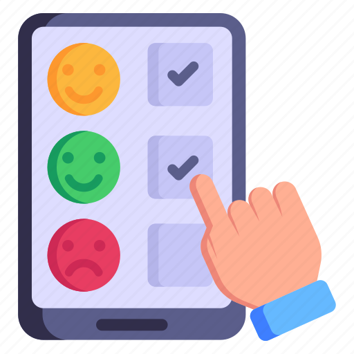 Feedback survey, satisfaction survey, reactions, emojis, emoticons icon - Download on Iconfinder