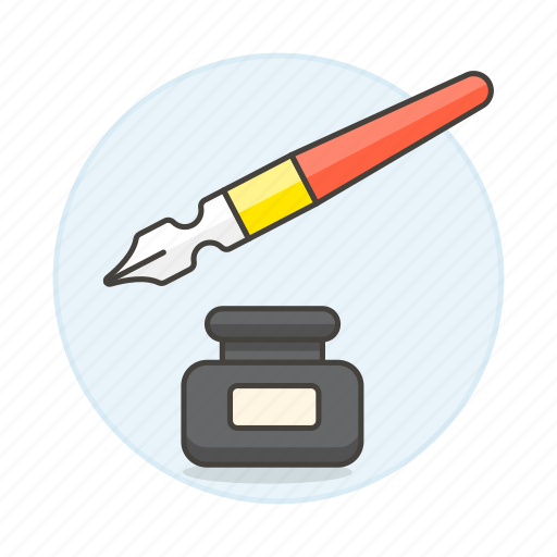 Dip, ink, pen, supplies, text, tools, writing icon - Download on Iconfinder
