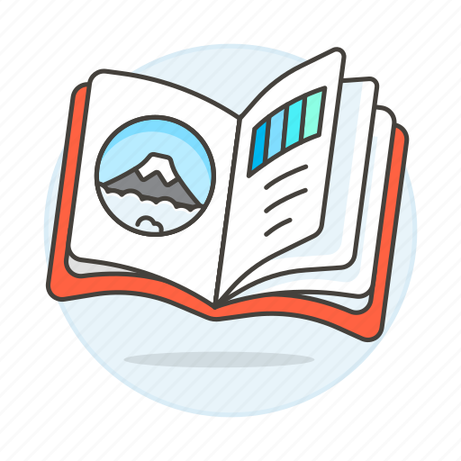 Books, magazine, open, read, red, study, text icon - Download on Iconfinder