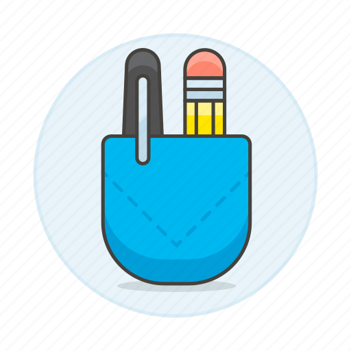 Erase, pen, pencil, pocket, supplies, text, tools icon - Download on Iconfinder