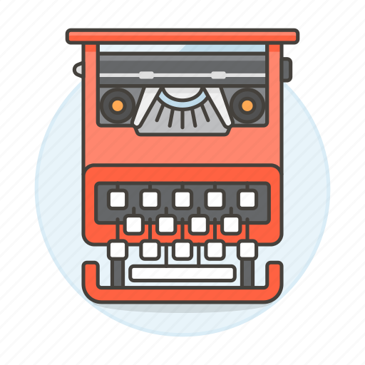 Red, supplies, text, tools, typewriter, writing icon - Download on Iconfinder