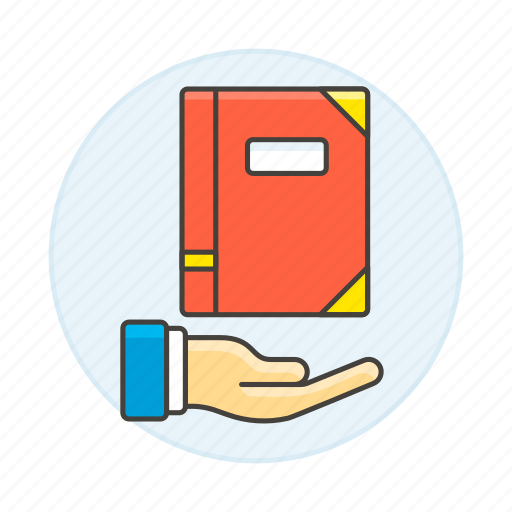 Red, notebook, share, notes, note, hand, text icon - Download on Iconfinder