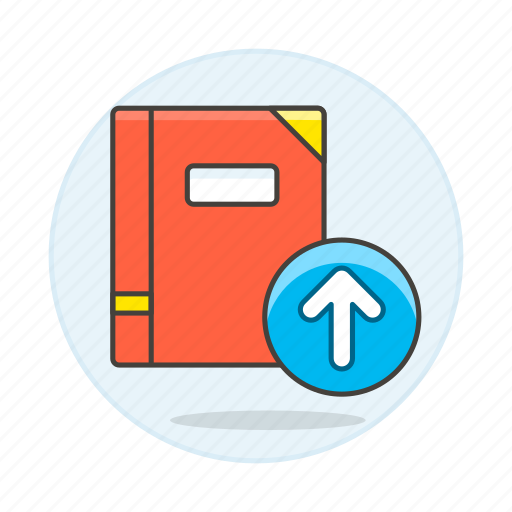 Note, notebook, notes, red, text, upload icon - Download on Iconfinder