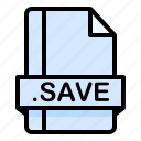 file, file extension, file format, file type, save