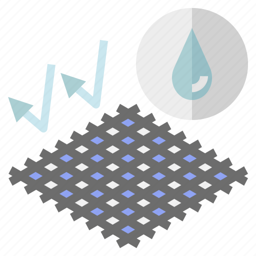 Waterproof, water, resistant, moisture, textile, fabric icon - Download on Iconfinder