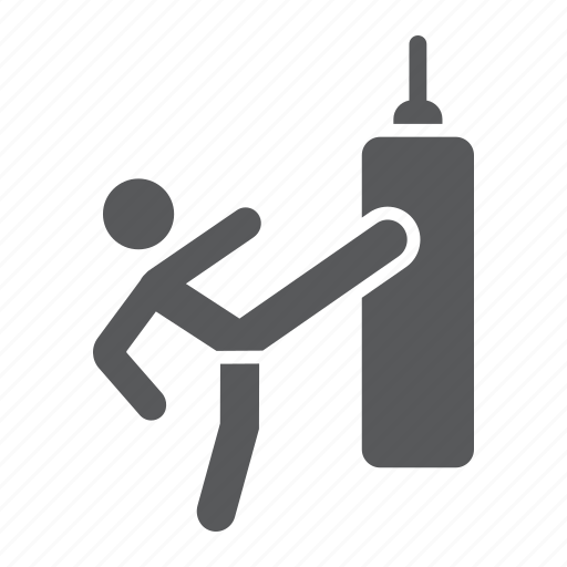 Boxer, boxing, fight, kick, knee, thai, training icon - Download on Iconfinder