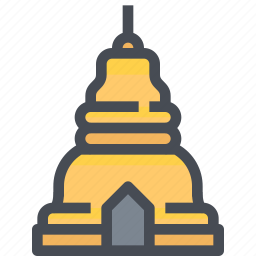 Building, landmark, pagoda, temple, thai icon - Download on Iconfinder