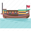 boat, ship, river, transportation, fishery 