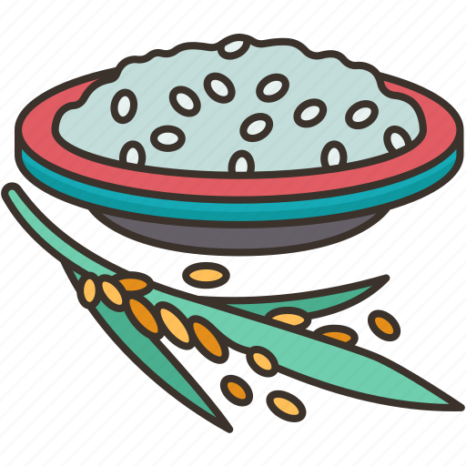 Rice, food, meal, grain, bowl icon - Download on Iconfinder