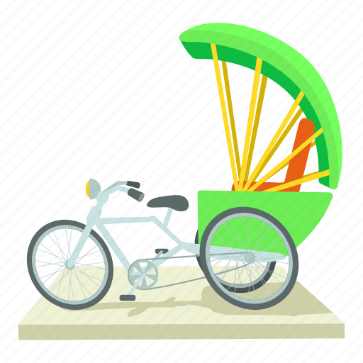 Cartoon, india, indian, indian bicycle, rickshaw, tourism, travel icon - Download on Iconfinder