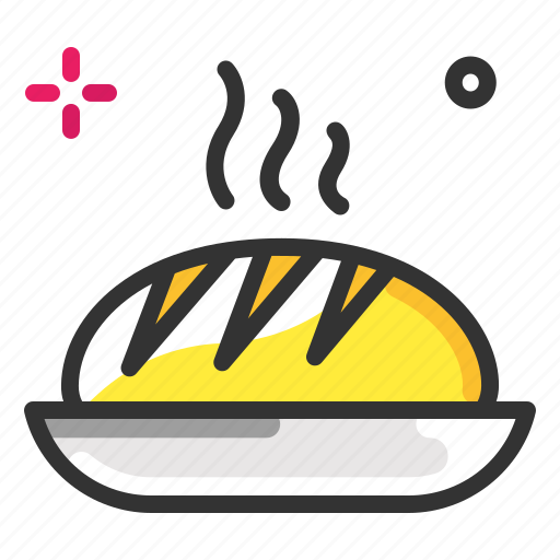 Baguette, bread, breakfast, french, hot, hot bread icon - Download on Iconfinder
