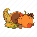 cornucopia, thanksgiving, vegetable, autumn, food, pie, holiday, fall, pumpkin