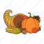 cornucopia, thanksgiving, vegetable, autumn, food, pie, holiday, fall, pumpkin 
