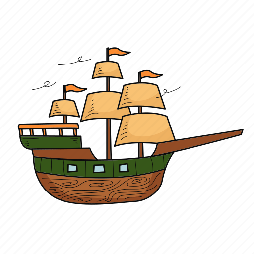 Pilgrim, ship, vessel, boat, cruise, transport, transportation icon - Download on Iconfinder