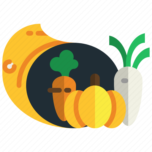 Cornucopia, horn, abundance, thanksgiving, plenty icon - Download on Iconfinder