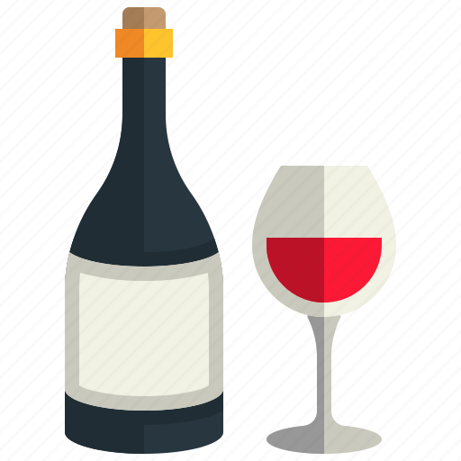 Wine, bottle, alcoholic, drink, glass icon - Download on Iconfinder
