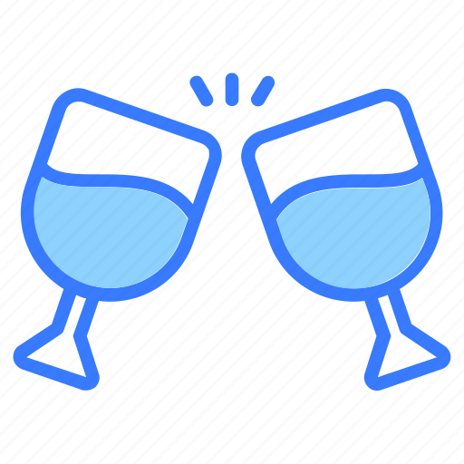Cheers, drink, celebration, alcohol, champagne, wine, glass icon - Download on Iconfinder