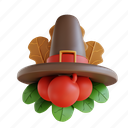 illustration, thanksgiving, hat, cherry, ornament, fruit, food, cap, autumn 