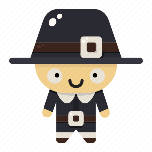 Man, november, fall, autumn, character, thanksgiving, pilgrim icon - Download on Iconfinder