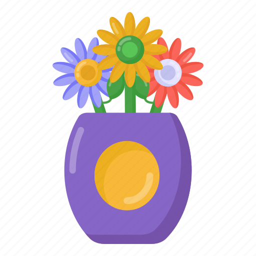 Decorative vase, vase, flower vase, flower pot, floral vase icon - Download on Iconfinder